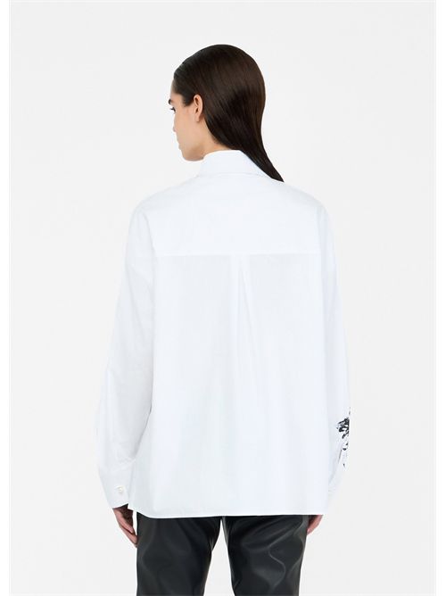 Camicia oversize in popeline con stampa LIU JO | CF5241T3216/W9992